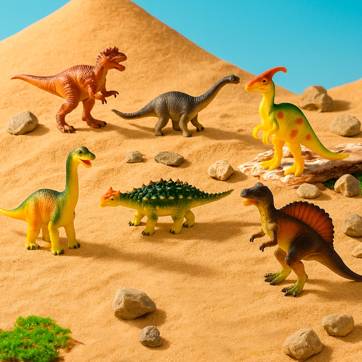 Miniatura 6 de Set Dinosaurios x6 Realistas AT156